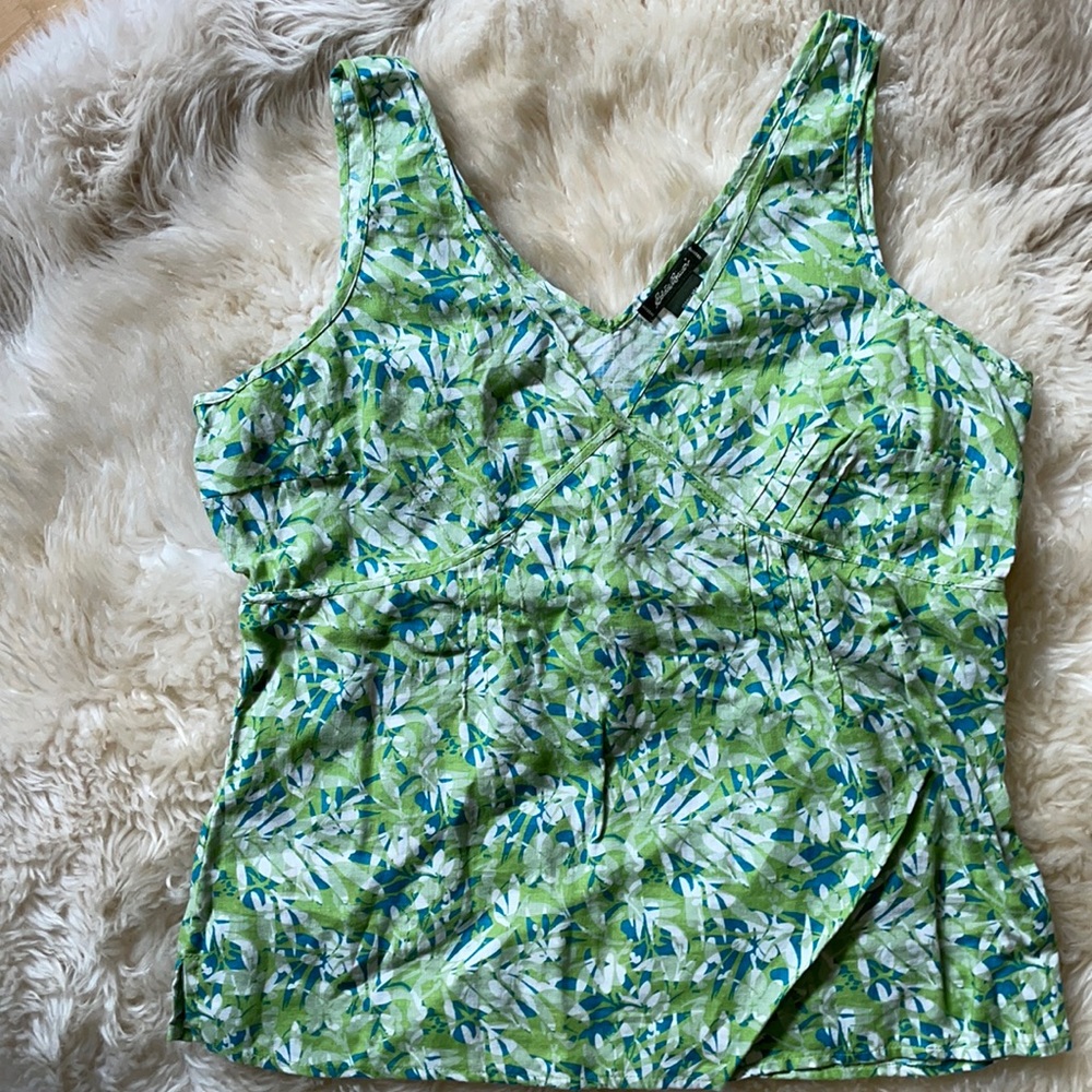 Eddie Bauer sleeveless linen top